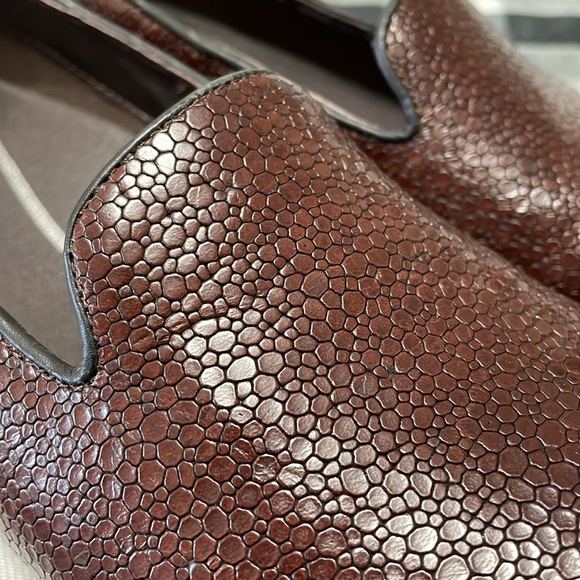 Dansko Olivia Pebbled Leather Slip on Loafer Shoes Size 38/ US 7.5-8 Brown Red - Picture 12 of 12